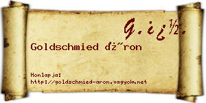 Goldschmied Áron névjegykártya